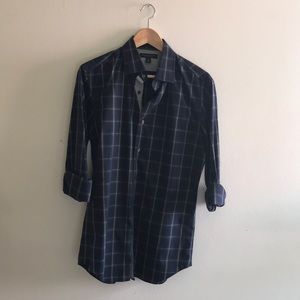 Banana Republic Navy Tartan Plaid shirt